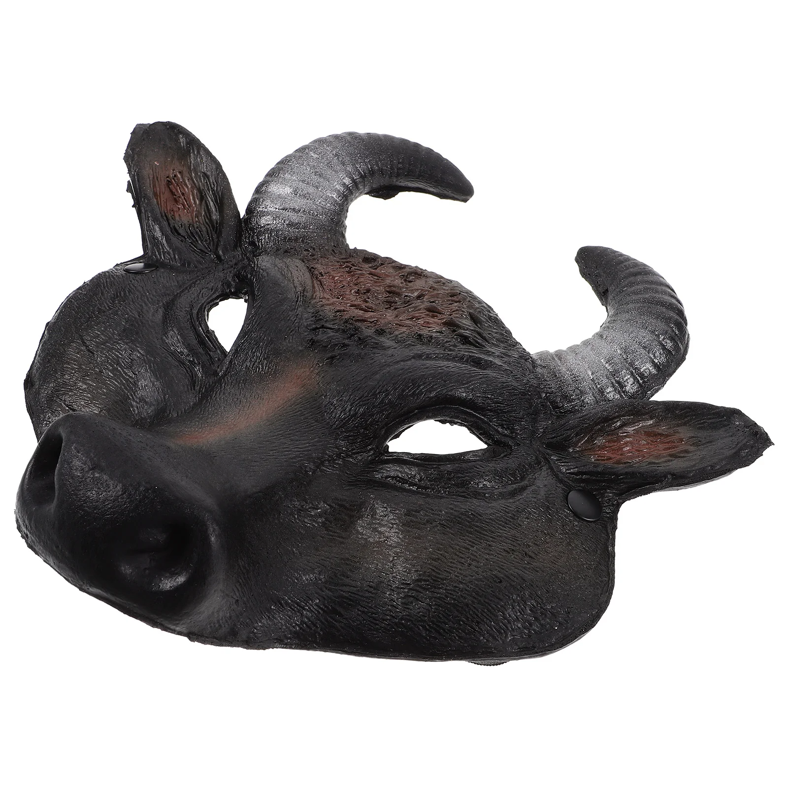 

Halloween Cosplay Decorative Animal Mask Carnival Party Pu Cow (original Color) Half Face Masks Costume Decorate Masquerade