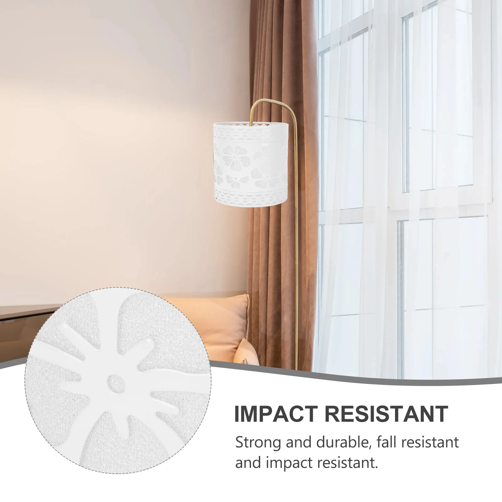 

1Pcs White Iron Lampshade Simple Elegant Style for Light Fixture Protection Mild Light Household Decoration Accessory