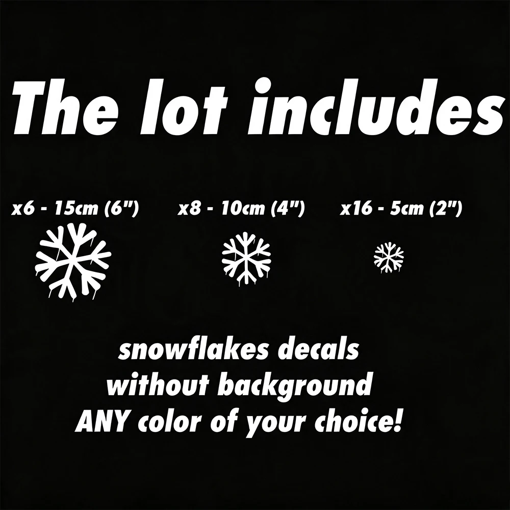 30-piece Set Dripping Snowflake Car Stickers Decoration Door Accessories JDM Stickers Waterproof Vinyl Decal