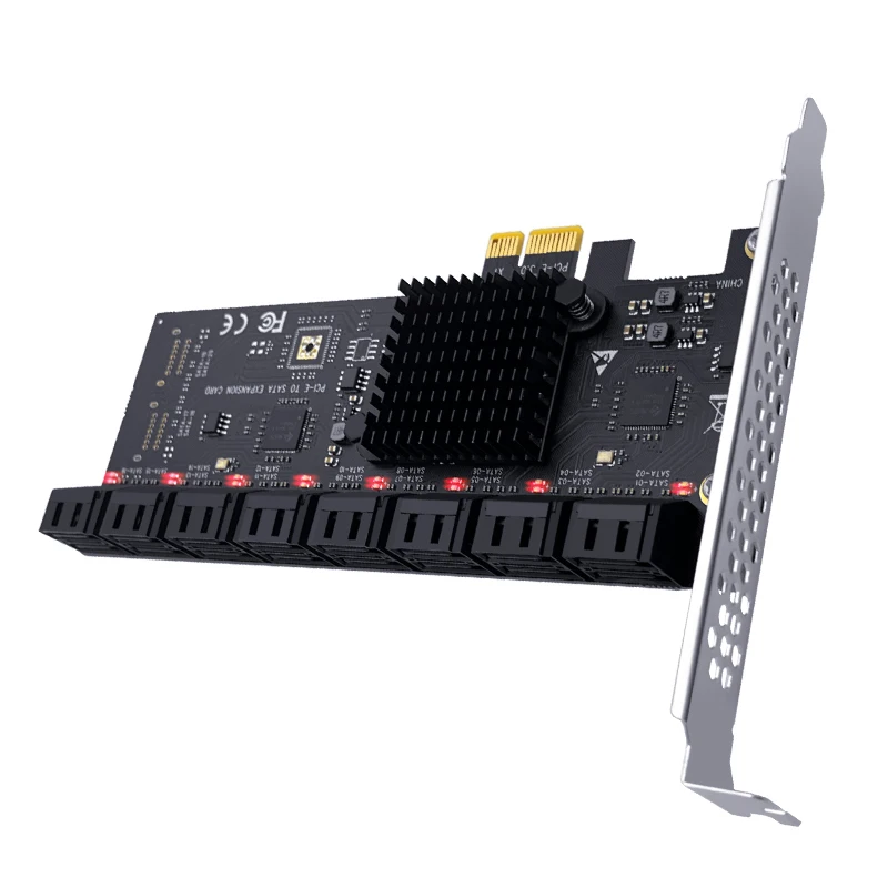 محول PCIE SATA 20/16/12 منفذ PCI Express X1 إلى SATA 3.0 بطاقة توسيع Riser إضافة على بطاقات تدعم PCI-E X4 X8 X16 للتعدين