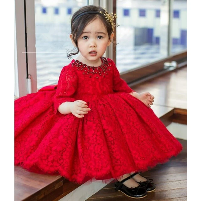 Newborn red dress best sale