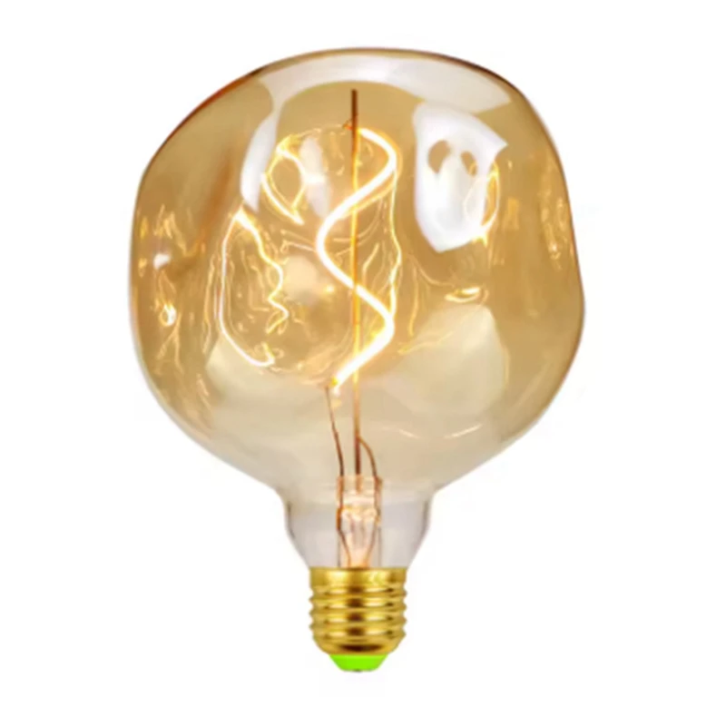 E27 หลอดไฟ LED วินเทจ 4W 220V หรี่แสงได้รูปพิเศษหินใหญ่หลอดไฟเทศกาลตกแต่งหลอดไฟ B