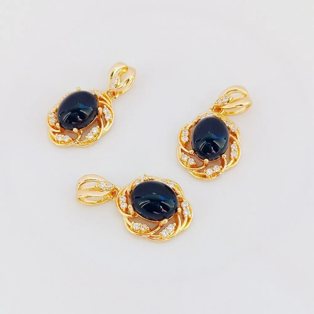 14K Gold-plated Zircon Conical Pendant, Temperature-sensitive Stone Color-changing Small Pendant, DIY Necklace Accessory