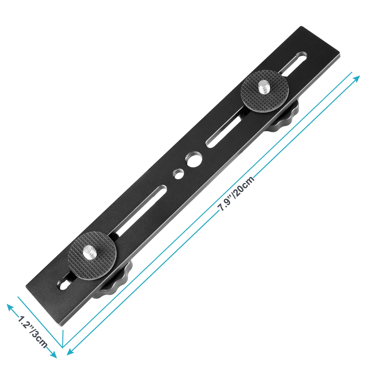 Neewer 8"/20.3cm Podwójny Uchwyt Statywu do Aparatu, Uniwersalny Uchwyt Lampy Błyskowej do Aparatów DSLR/Fotografii Stereoskopowej 3D — zdjęcie produktu 5