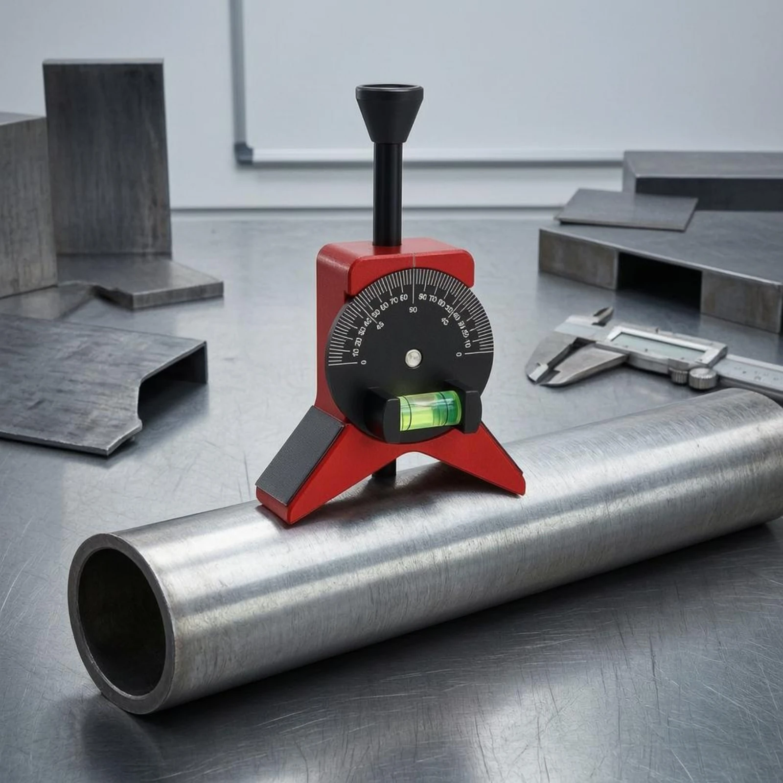 Picture 6: Pipe Center-Finding Locator Angle Scale Pipe Centering Tool Pointed Tips Side Pads