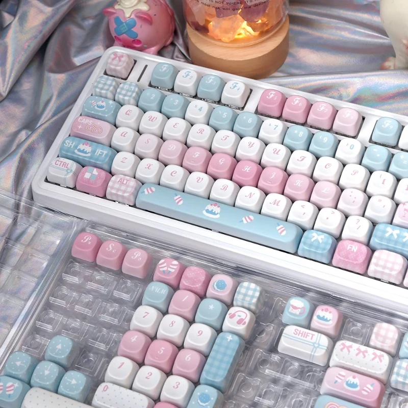 

Pink Cute Keycaps Set PBT Sublimation 131key MOA Profile Keycaps for Mechanical Keyboard Accessories Custom Cute Girl Key Caps