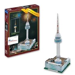 3D puzzle clever happy paper model DIY assemble toy great architecture the symbol of Seoul Korea N Seoul tower gift 1pc