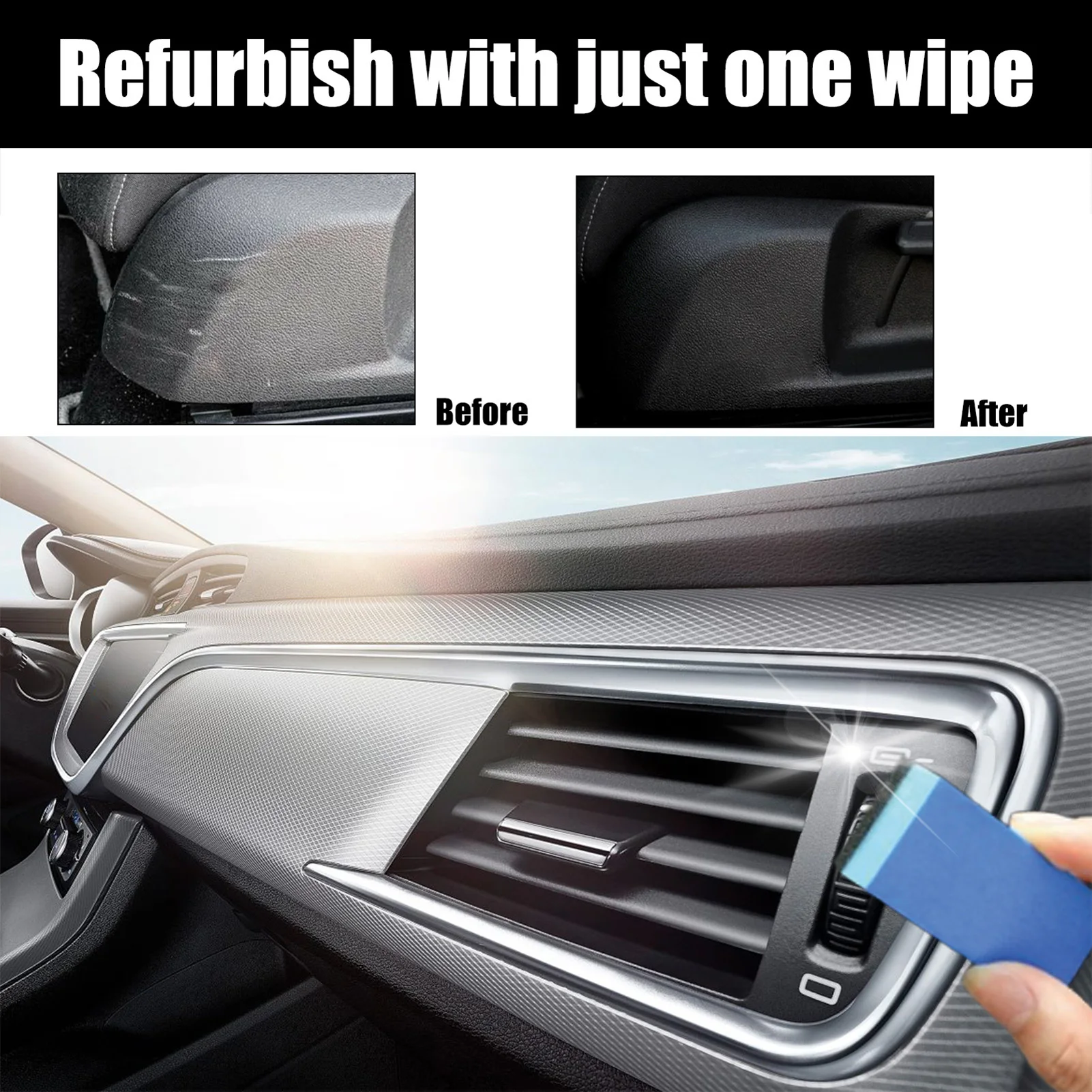 Automotive Coating Agent 30ml Oil Film Cleaning And Polishing Agent For Dashboard With Brush Multifunction Car Maintenance Spray