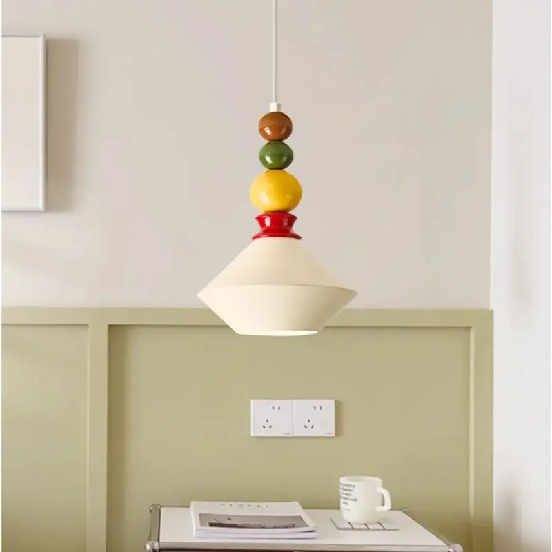 Memphis Eye Protection Colored Pendant Lights Bedhead Bauhaus Corridor Showcase Restaurant Cream Style Chandelier Master Bedroom
