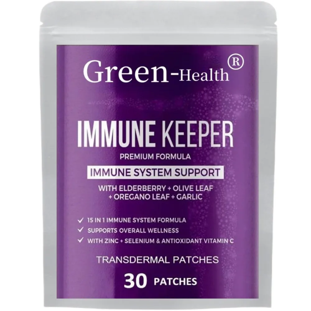 

30 Patches Immune System Booster Transdermal Patches with Elderberry, Quercetin, Zinc, Vitamin D, Immunity Boost