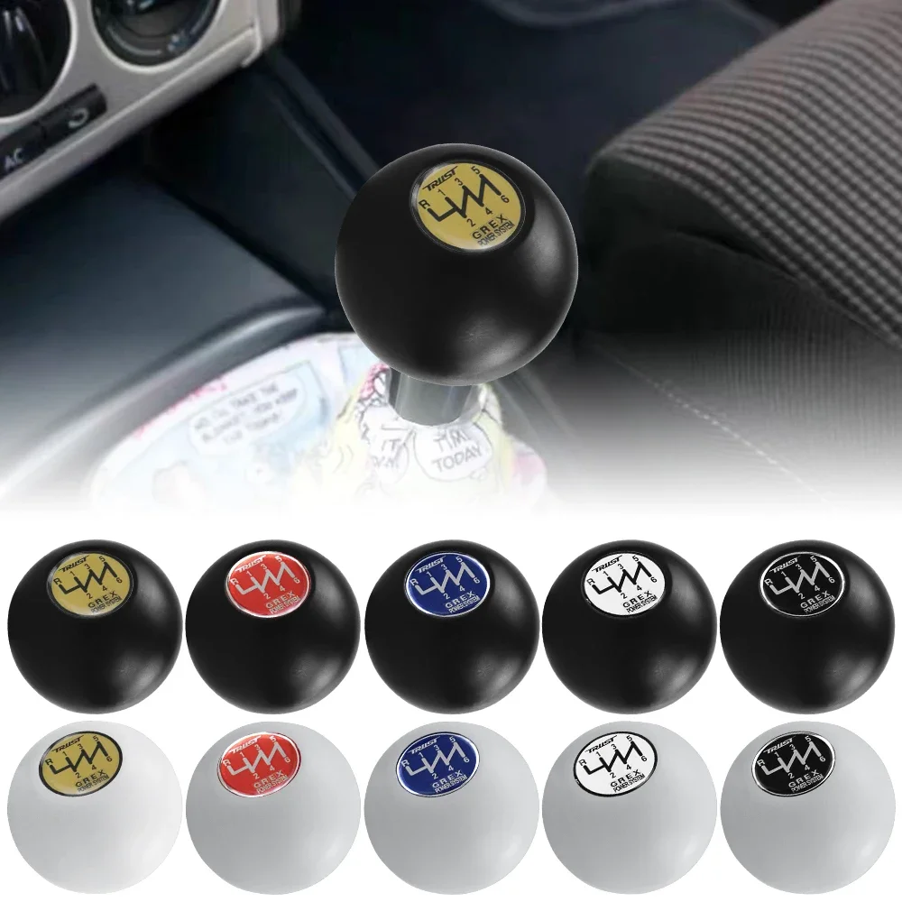 6Speed R Left Up Style JDM Gear Shift Knob GReddy New Round Shape Plastic Shift Knob Shift Handle Car Accessories