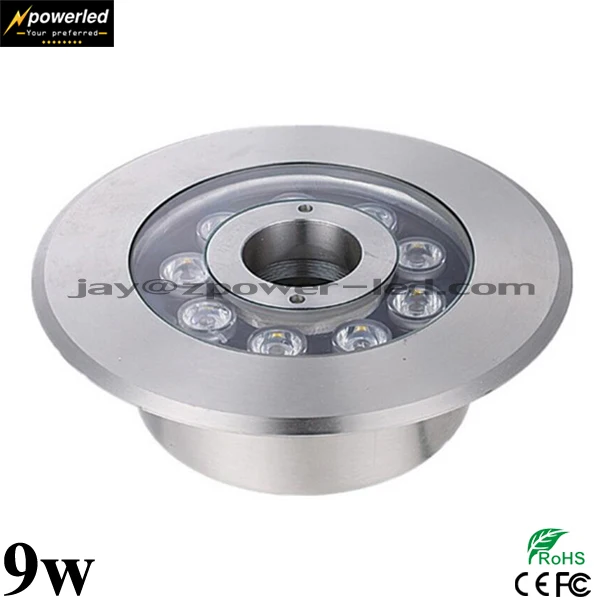 Automatic RGB stainless steel 304 waterproof AC12v 9w led fountain motif light