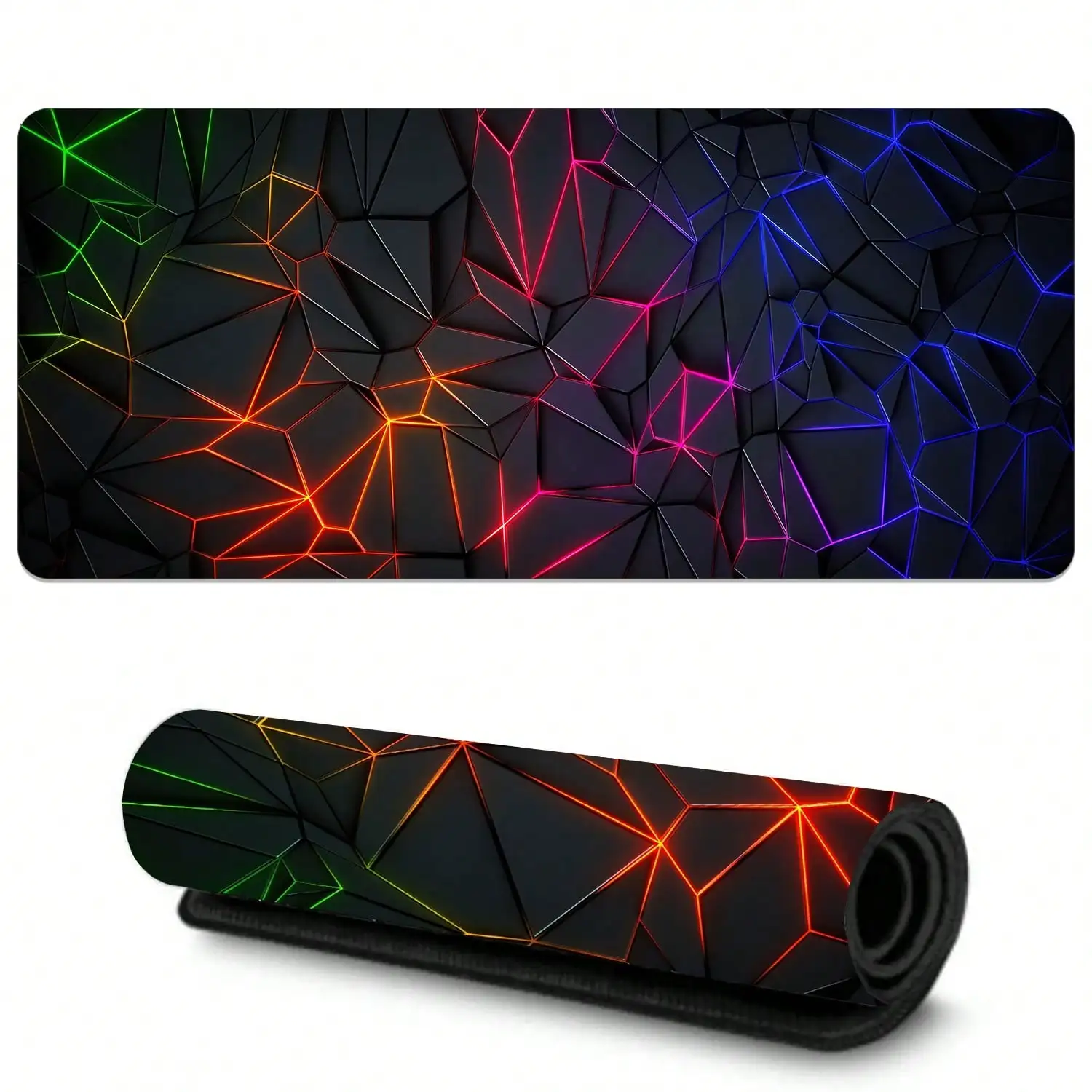 1pc Large Mouse Pad Stylish Geometric Design Desk Mat Computer Keyboard Mouse Laptop Gaming Mat - Suitable For Gamers/Office And Study Accessories