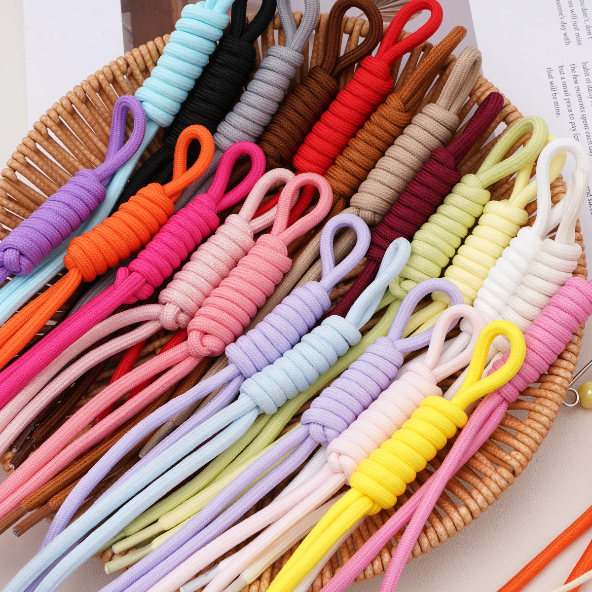 5 Stück/Set Bunte Geflochtene Schlüsselbänder Handgemachtes Knoten-Nylonseil für DIY Schlüsselanhänger, Anhänger und Taschenzubehör – Detail 3