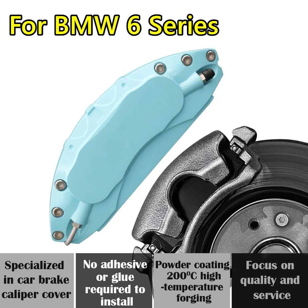 For BMW 6 Series Car Brake Caliper Cover Aluminum Alloy Metal Kit Fit 630i 640i 650i 645Ci 2004 2006 2007 2011 2012