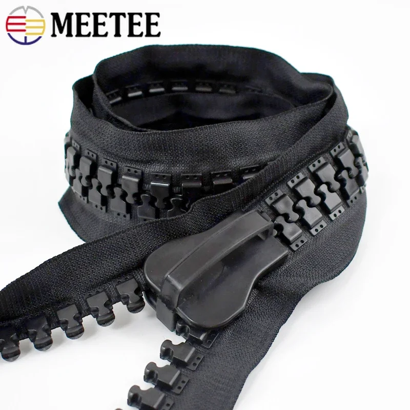 

Meetee 1/2M 30# Extra Large Outdoor Tent Zip Tapes Repair Kit Resin Zipper with Slider Sewing Zippers Closure Accessories