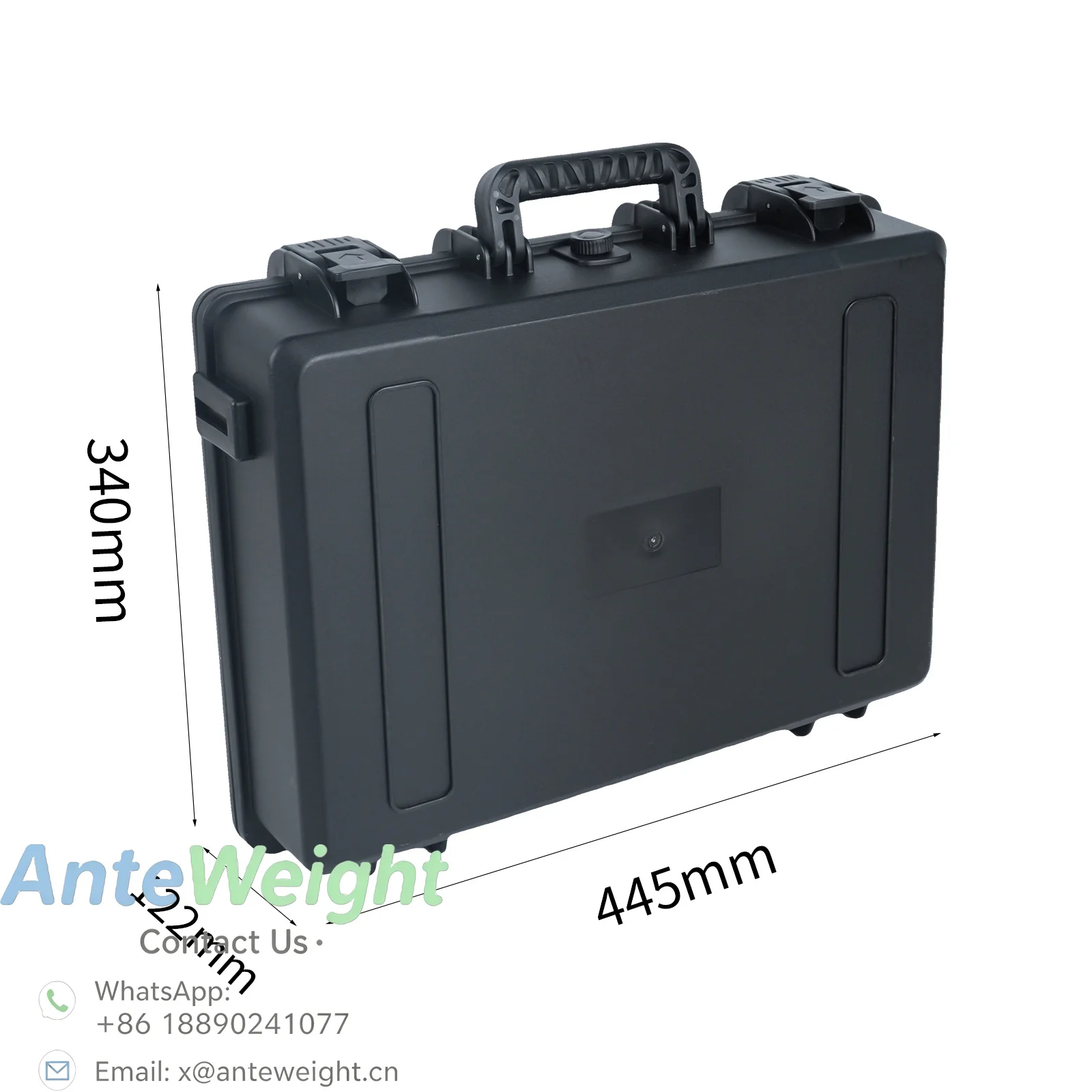 All Black Plastic Tool Box With Foam Customizable OEM Waterproof Case for Oil Field Tools