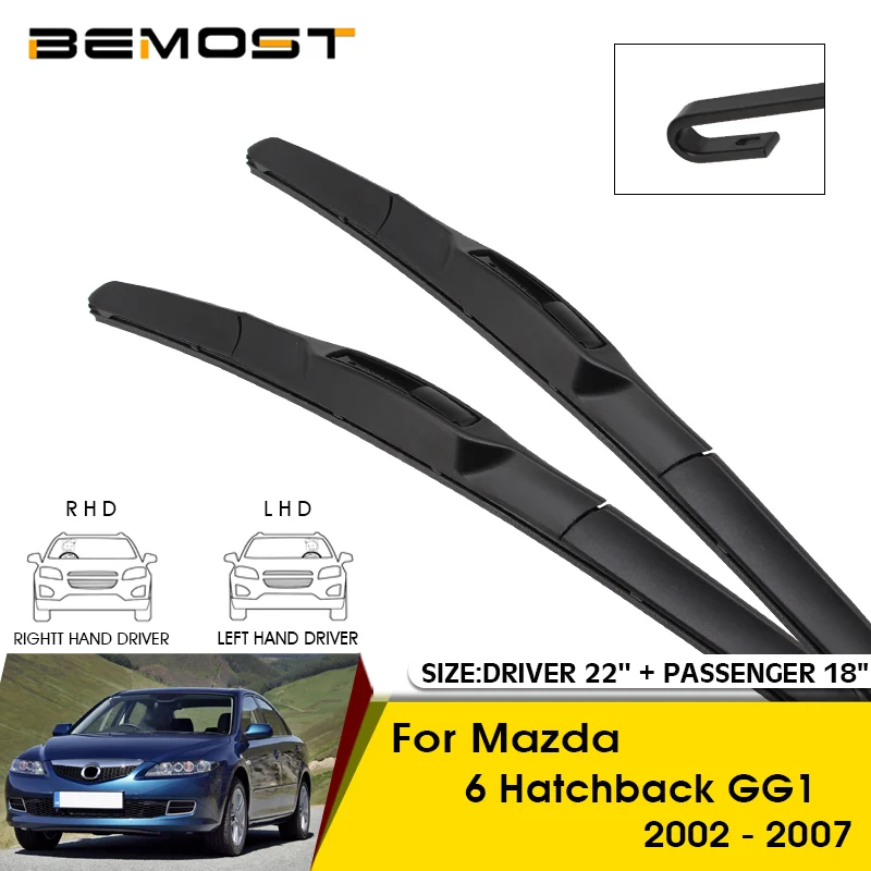 

Car Wiper Blades For Mazda 6 Hatchback GG1 2002-2007 Windshield Windscreen Front Window Blades 22"+18" Car Accessories