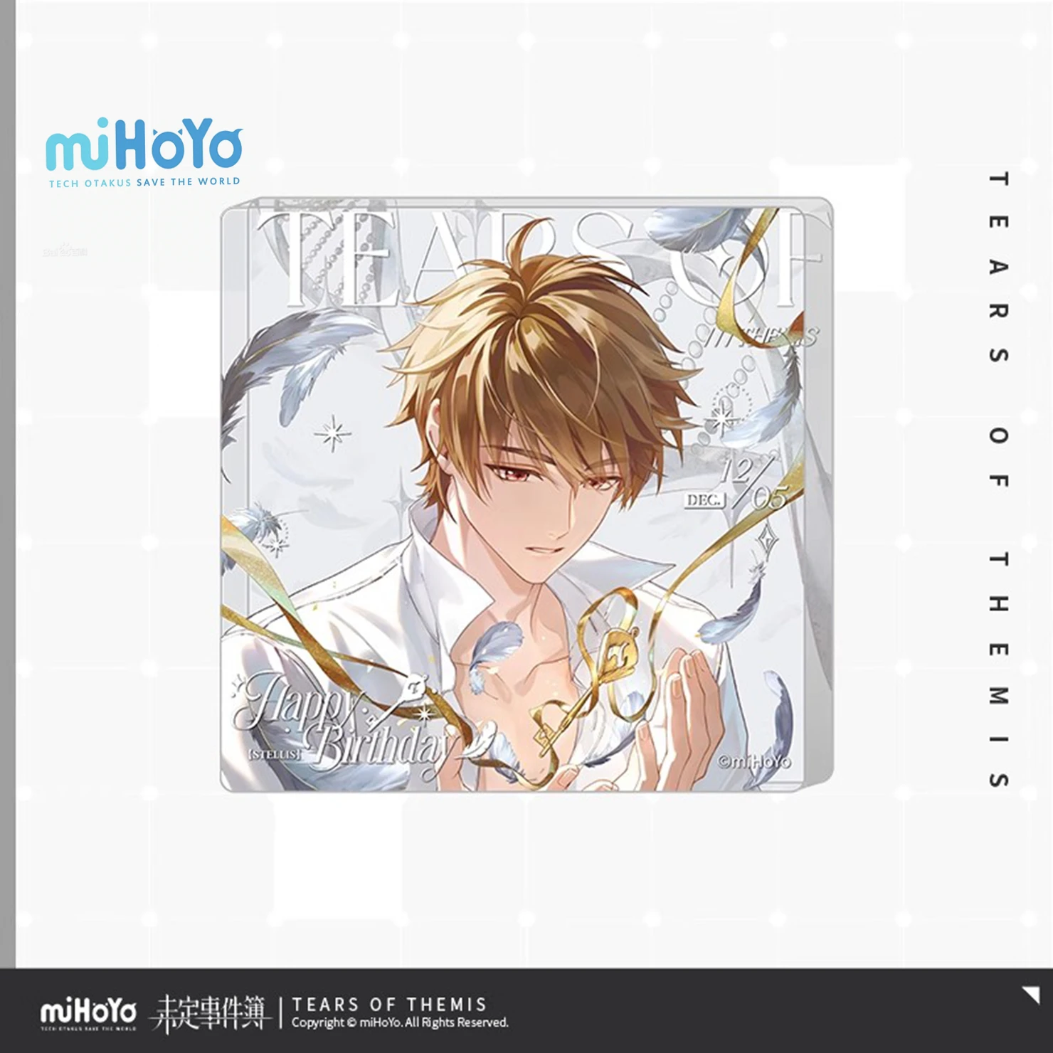 [Genuine] miHoYo Game Tears of Themis Luke STELLIS' HEARTBEAT Birthday Memorial Gift Box Raven Badge Card Ornament Accessories