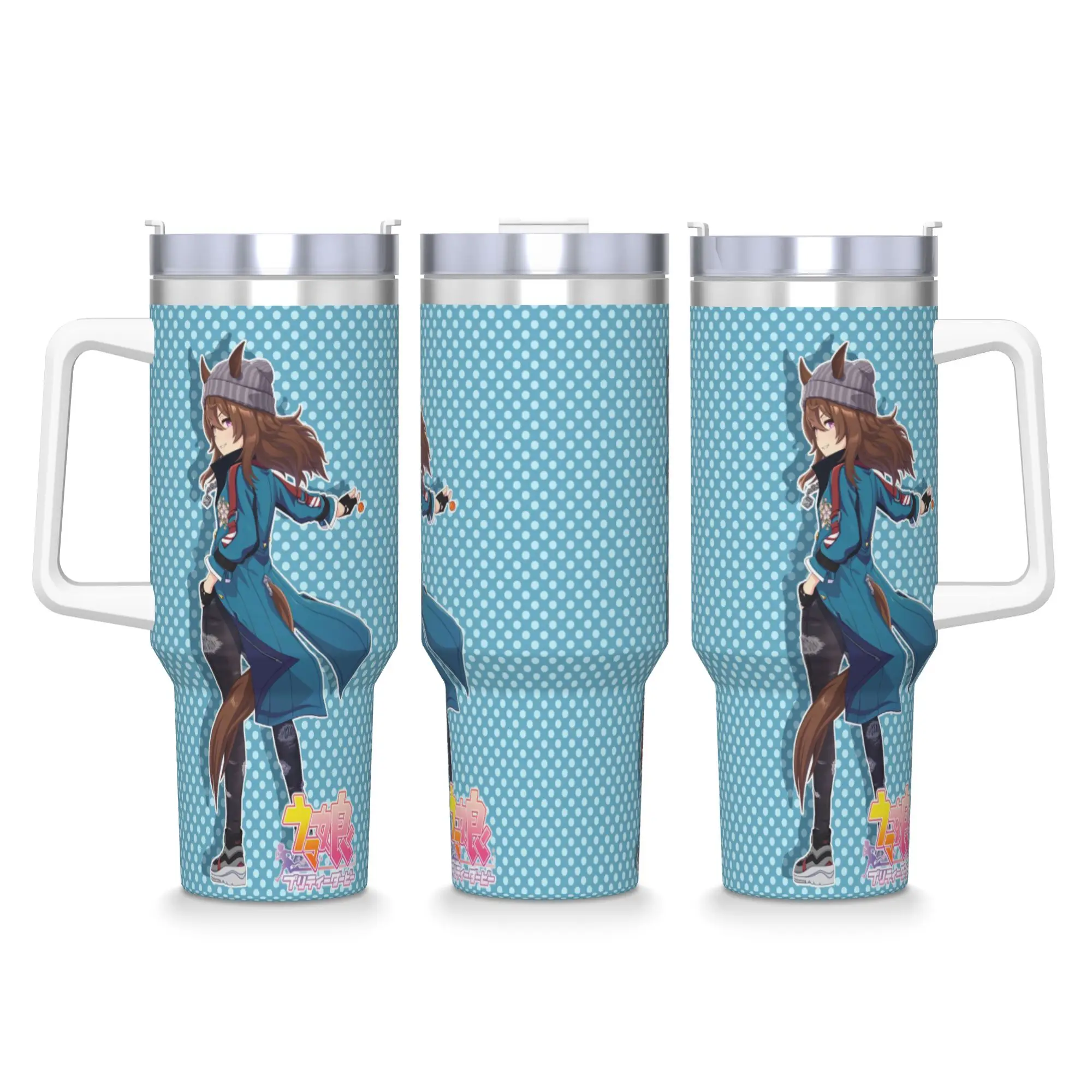 Stainless Steel Tumbler Nakayama Festa UmaMusume Pretty Derby Car Mugs With Straws  Camping Cold and Hot Water Bottle offee Mug
