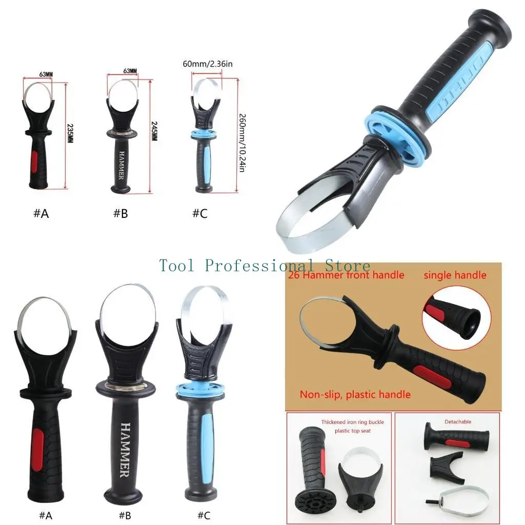 

57QF Drill Replacement Plastic Side Handle 60-65 mm Clamping for Angle Grinder