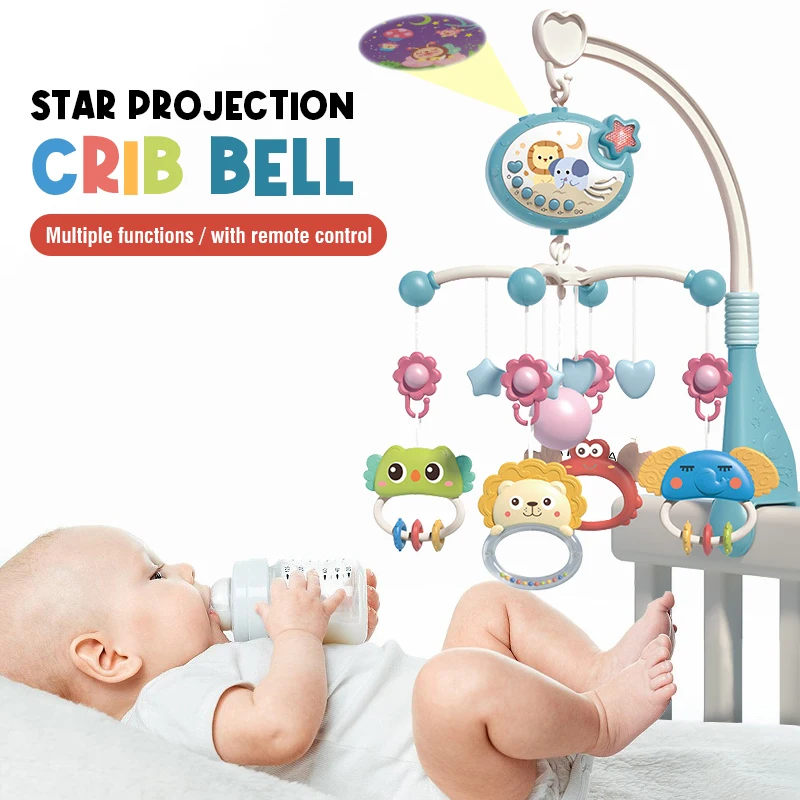 

Remote Control Musical Baby Crib Mobile with Lights Music Projection for Infants 0-6 Months Crib Toys for Newborn Toy Baby Gift