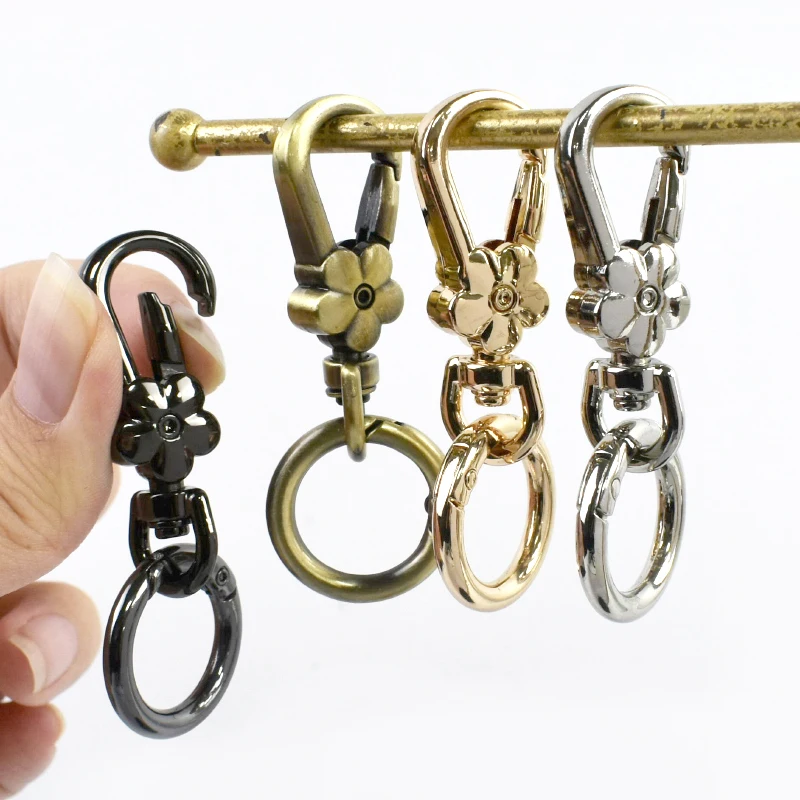 

Meetee 5/10Pcs Metal Keychain Buckles Rotating Lobster Buckle O Ring Key Hook Car Keys Clasp Spring Clasps Hardware Accessories