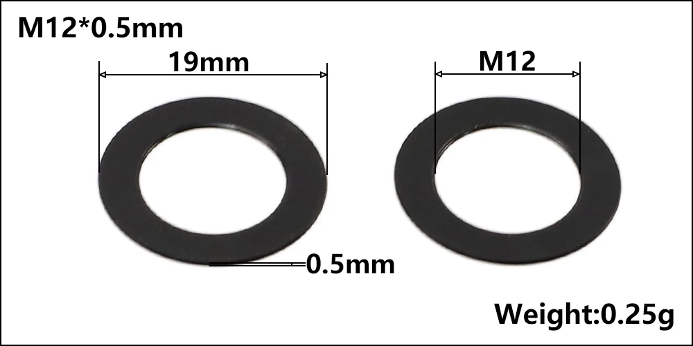HEPPE Fahrrad Steckachse Unterlegscheibe M12 M15 Achse Spacer MTB Rennrad Nabenrohr Welle Spieß Spacer 0,5mm 1,5mm 3mm 4mm 5mm 6mm Dicke – Detail 2