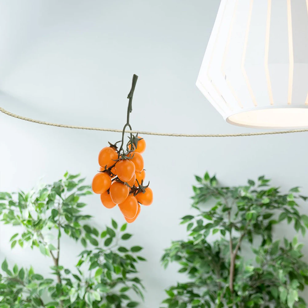 

3 Pcs Imitation Tomato Artificial Cherry Fruits Decors Props Tomatoes Decorative Photo Yellow Model