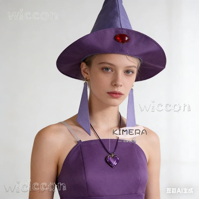 Déguisement cosplay anime Yzmaa, robe de cosplay, tenue violette pour femme, Halloween, sorcière de dessin animé, méchante, personnages de film
