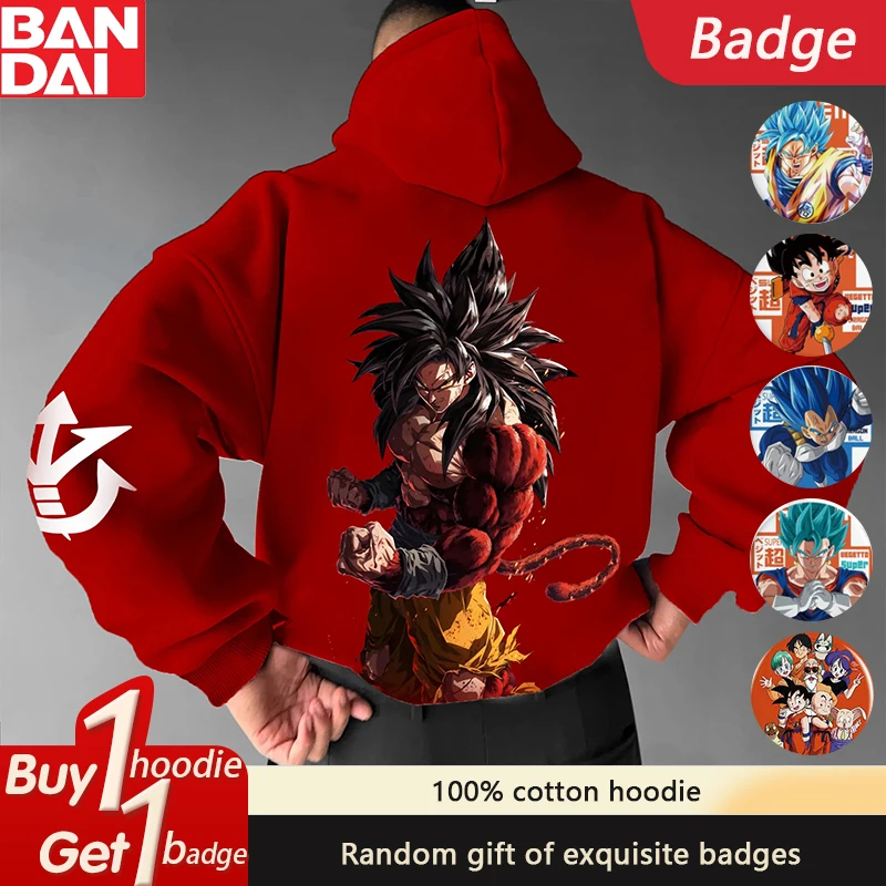 

Dragon Ball Hot Blood аниме периферийная толстовка 2025 американский тренд мужская и женская осенняя удобная свободная толстовка
