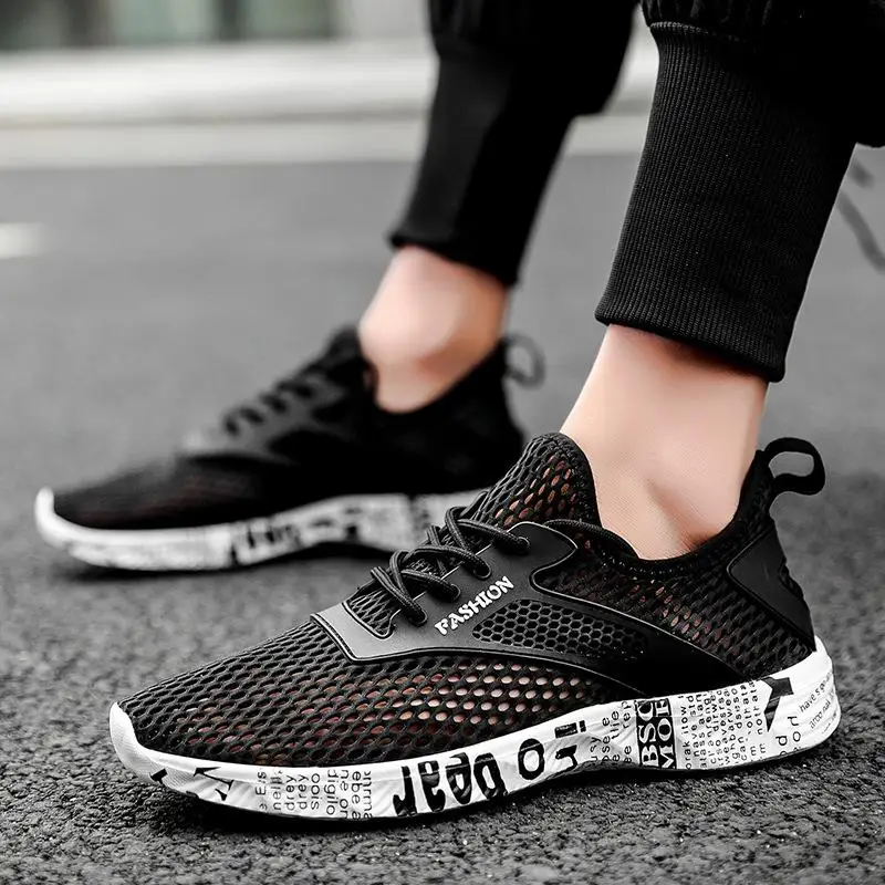 Breathable Outdoor Shoes Casual Sports Water Shoes Hollow out Mesh Hiking Shoes Summer Trekking Shoes Men's Dance Sport Shoes