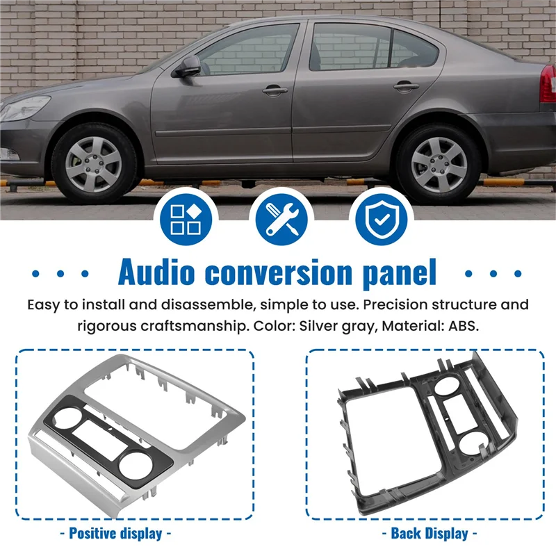 

R1-2 Din Radio Fascia For Skoda Octavia Audio Stereo Panel Mounting Installation Dash Kit Trim Frame Adapter