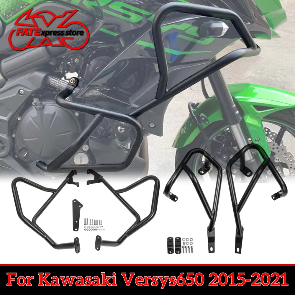 

Crash Bar Engine Bumper Guard For Kawasaki Versys650 Versys 650 2015-2021 2020 2019 2018 2017 2016 Motorcycle Frame Protector