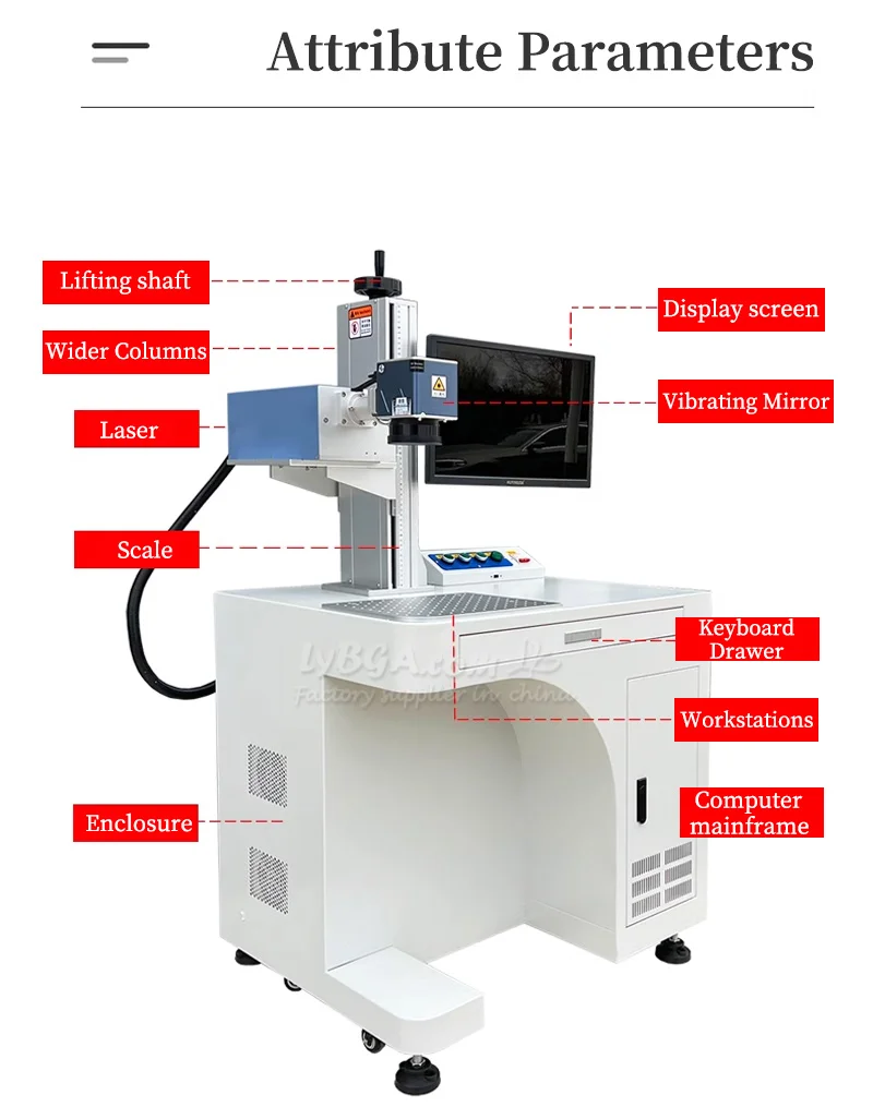 UV Laser Marking Machine 3W 5W 10W with Computer Cabinet Style for Crystal Glass Metal Wood Acrylic Leather Paper