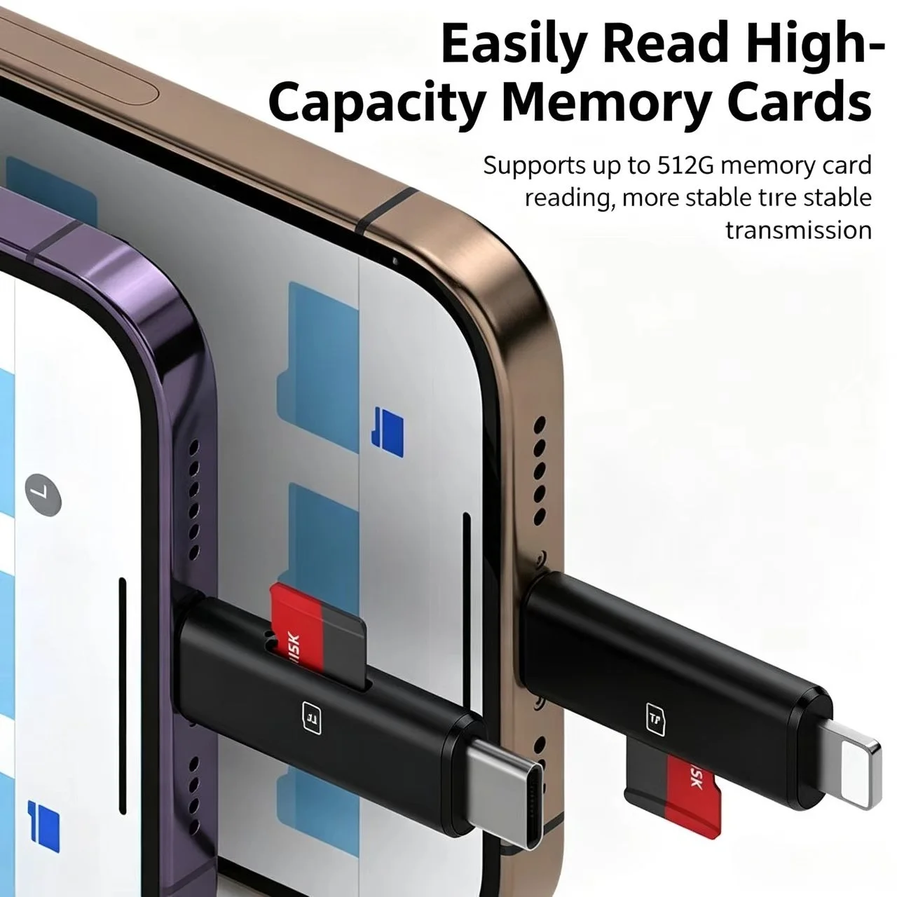 Multifunctional 3-in-1 USB Card Reader for iPhone/PC Camera Memory Stick OTG Adapter Docking Station Plug & Play