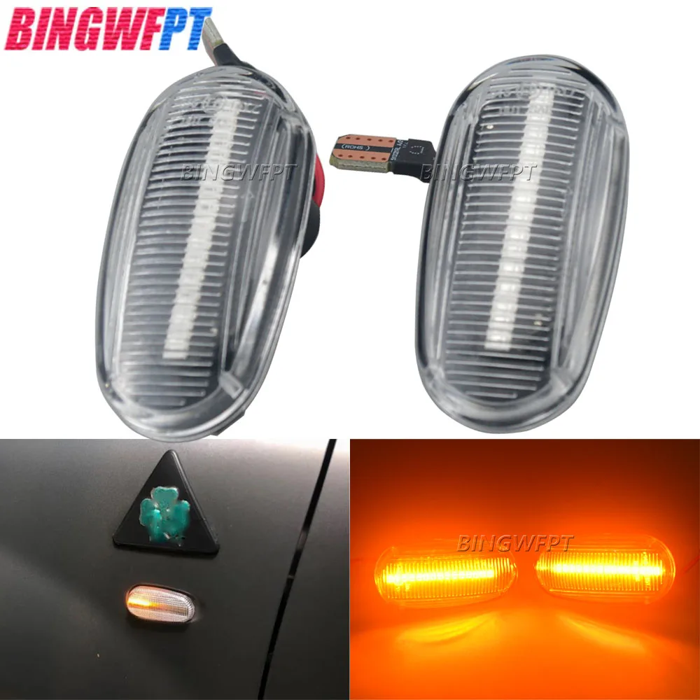 Dynamic LED Side Marker Fender Indicator Light For Alfa Romeo Mito 955 For Alfa Romeo Mito 147 pre-facelift GT 937 Fiat Bravo