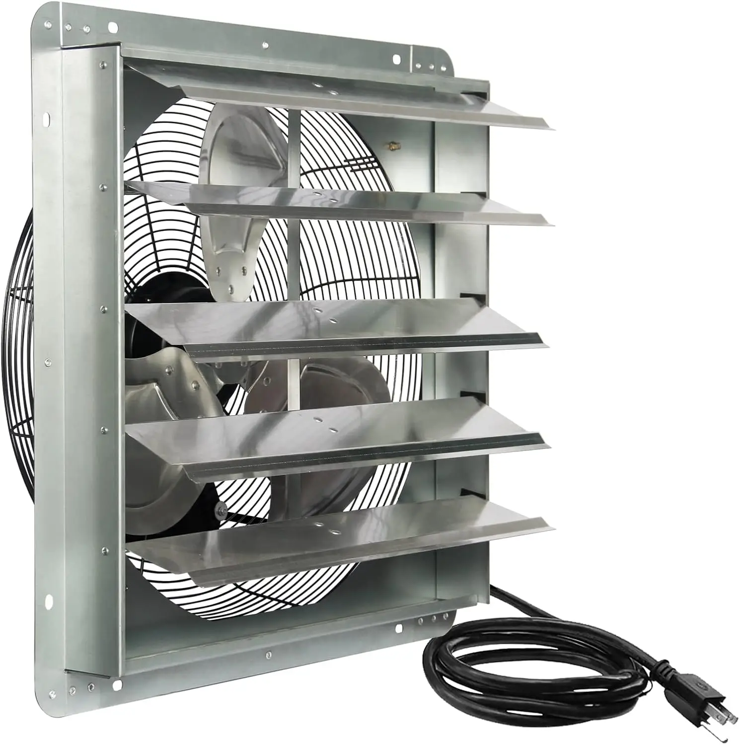 20 Inch Shutter Exhaust Fan With 1.65 Meters Power Cord Wall Mounted, High Speed 3500CFM, Vent Fan For Garages And Shops, Greenh