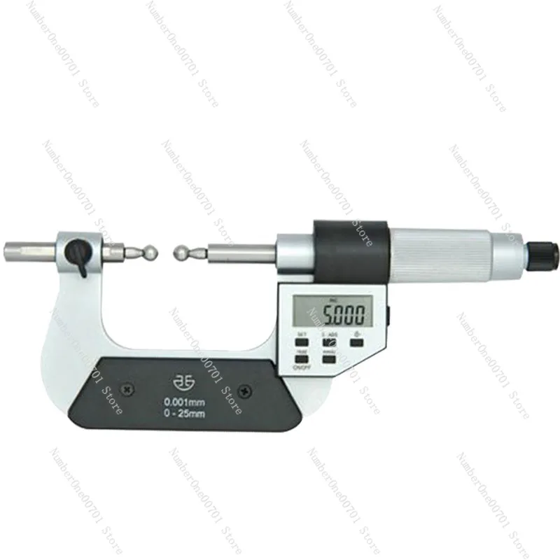 

Green Gear High Precision Cross Rod Pitch Ball Head Outer Diameter Micrometer Precision 0.001 Digital Display Modulus Ball