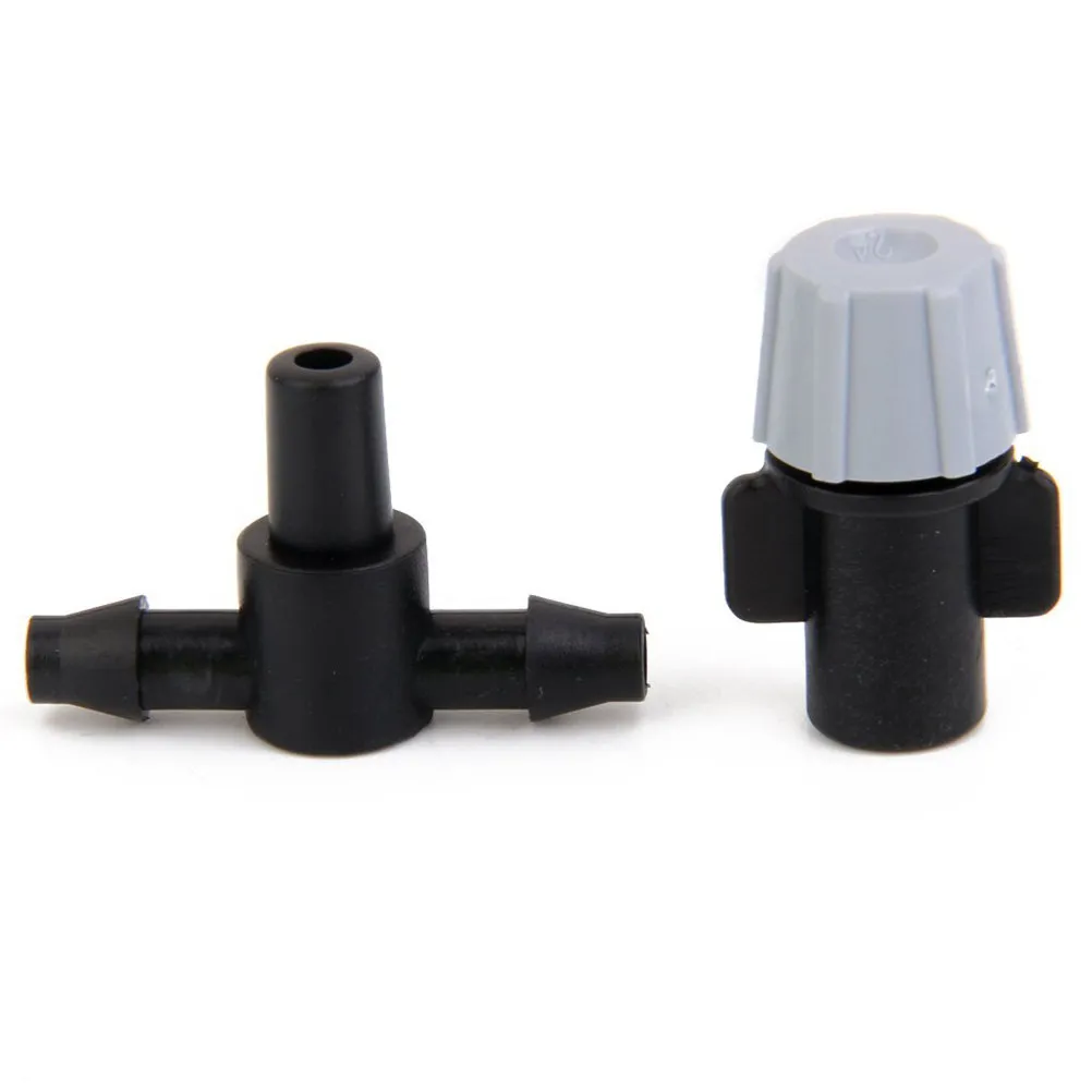 10pcs Single Head Gray Atomizing Nozzle Flat Three-Way Cooling Drip Nozzle Garden Hose Sprayer Water Control Fertilization