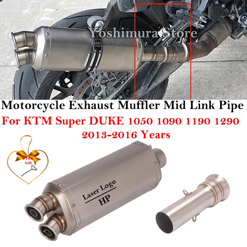 For KTM DUKE 1050 1090 1190 For KTM 1290 2013 - 2016 ADV Motorcycle Exhaust Systems Exhaust Muffler Silencer Middle Link Pipe