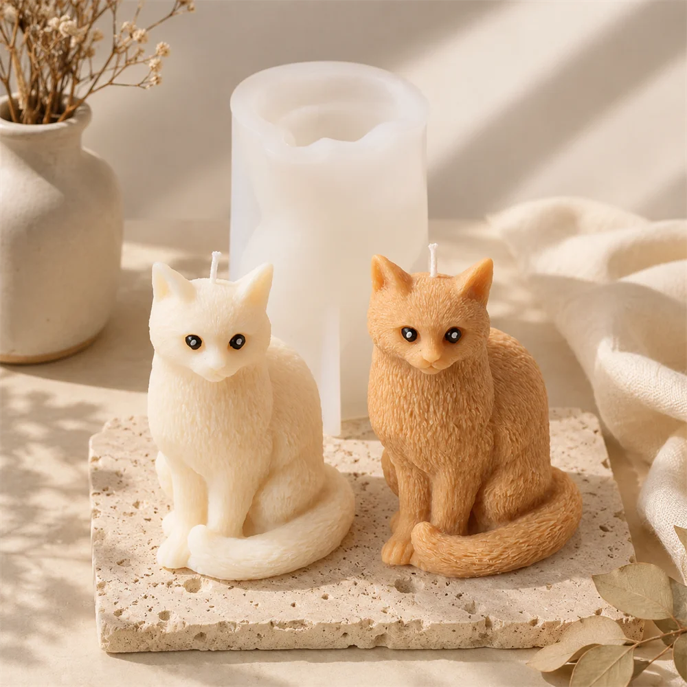 Molde de silicona 3D de gato p - Soap Making Additives reseña y precio