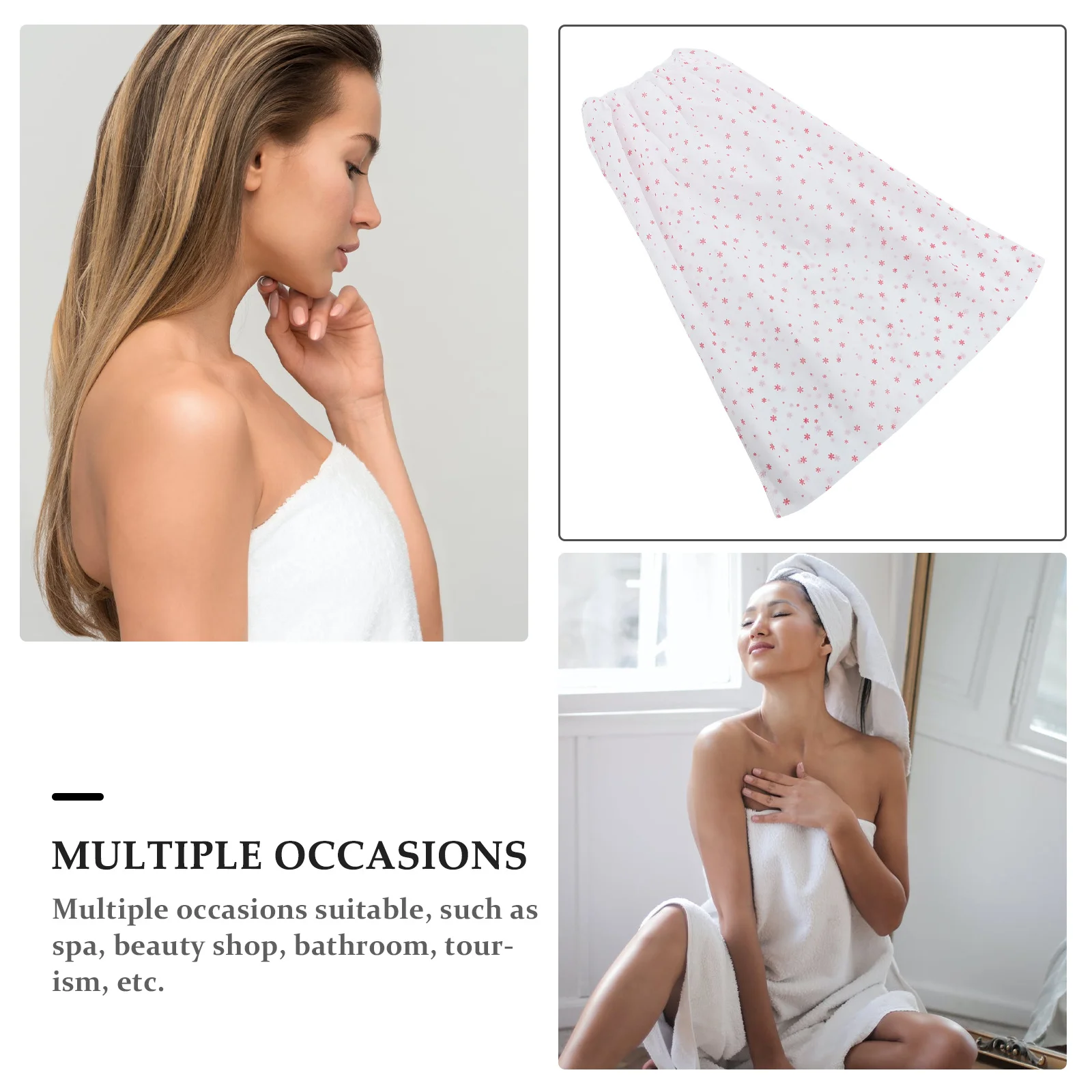 

10Pcs Multi-Purpose Thick Non-Woven Fabric Disposable Bath Skirts Spa Salon Shower Towels Salon One-Time Bathrobe