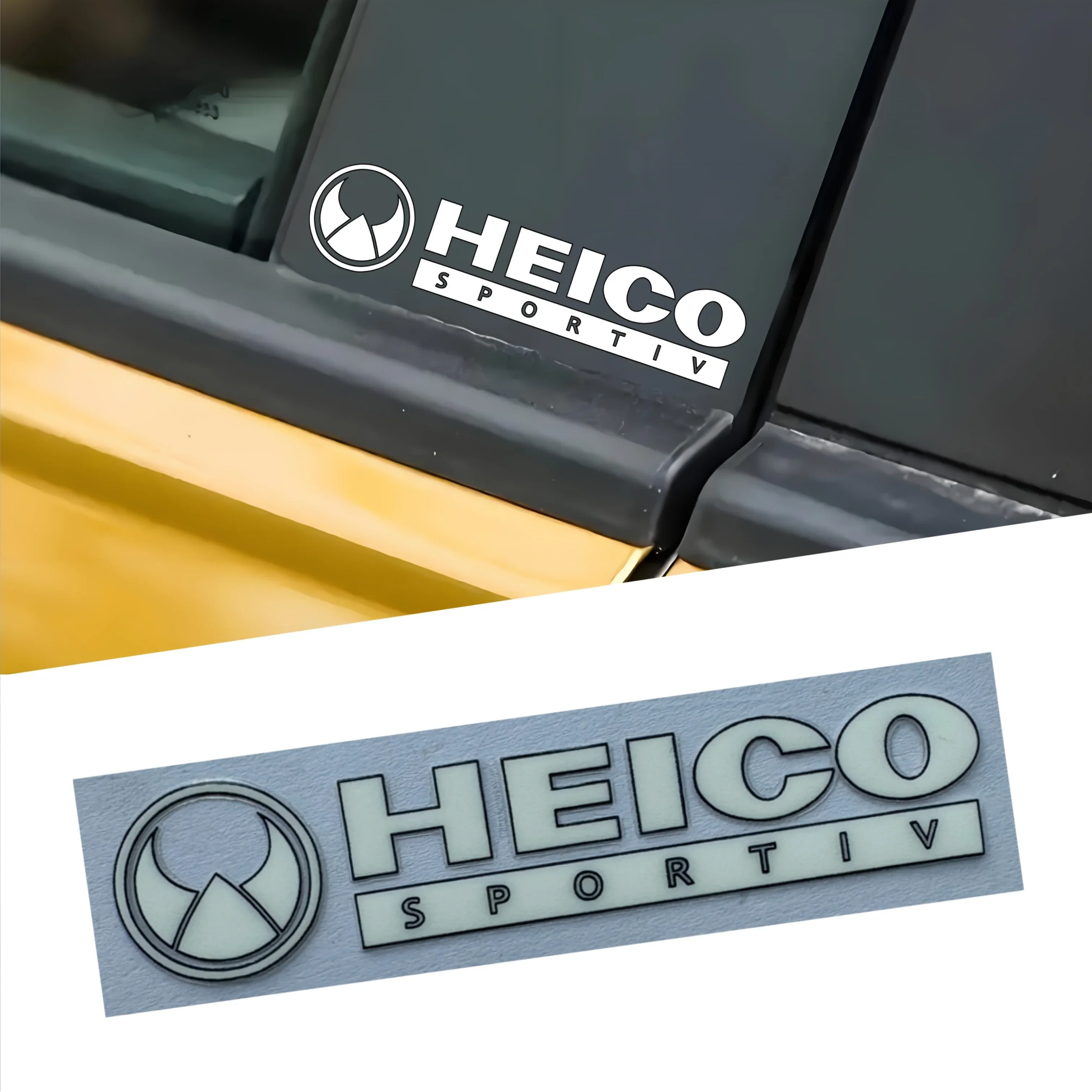 4PCS/SET HEICO Sportiv Logo Car Sticker Motorcycle Decal for Vehicle Side Mirror & Body Styling Accessory