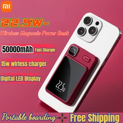 Xiaomi 50000mAh Wireless Magnetic Power Bank Portable Fast Charging External Battery for Magsafe Android iPhone 13 14 15 Samsung