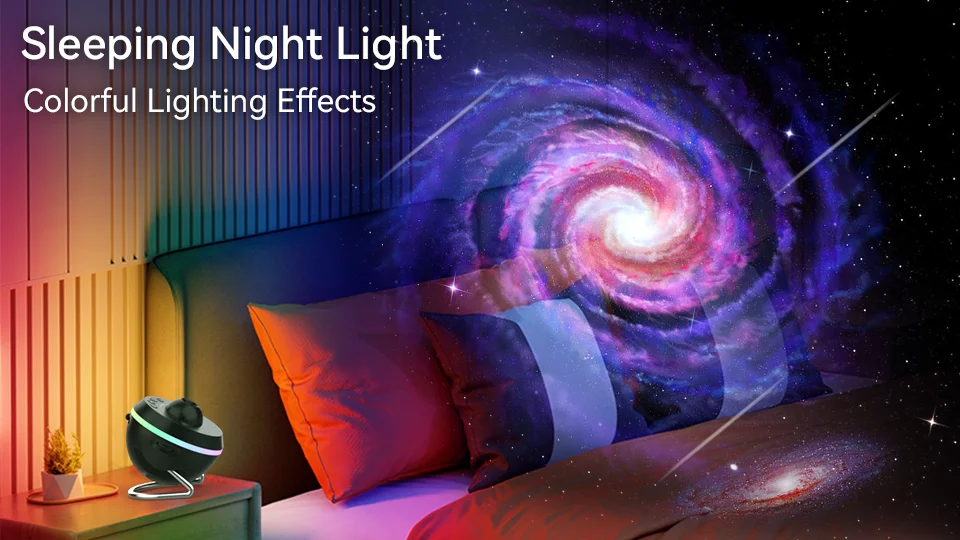 Newest Meteor 13 in 1 Ultra Clear Galaxy Projector Ultra Clear Night Light Lamp Rotary Space Ball Planetarium Projector Lights F