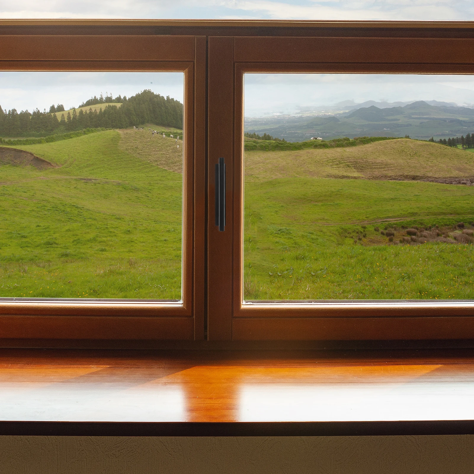 

8pcs Self-Adhesive Window Handles Black No Drill For Glass Cabinet Doors Flush Mount Stick On Hardware Upgrade