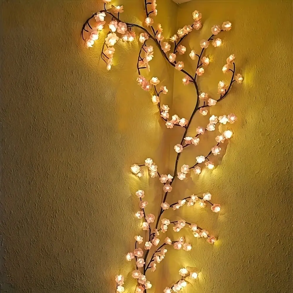 LED Branch Lights Rattan Lights Cherry Blossom Atmosphere Indoor and Outdoor Decorative Styling Lights Bendable Atmosphere Light