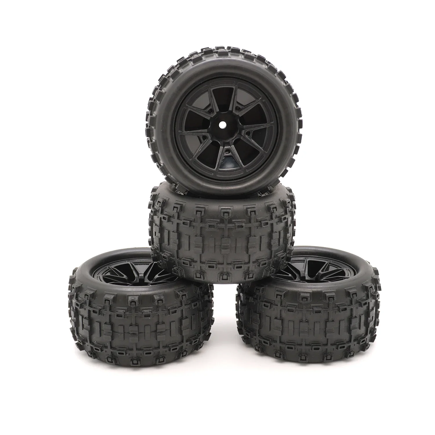 

4PCS 85mm 12mm Hex Rubber Tires Wheels Skidproof Wear Resistant for 1/12 1/14 RC Truck Hyper Go 14210 16210 WLTOYS 144001 144010