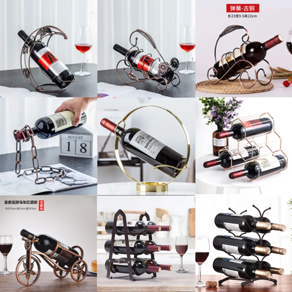 

Tabletop Wine Rack Detachable Metal Wine Storage Stand Countertop Cabinet Wine Holder Rack Hold 6 Bottles for Pantry Bar Cabinet